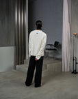Neutrals Fitted Long Tee-Ivory
