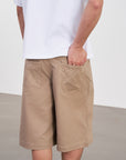 Logo Embroidary Shorts LOGO刺繡七分短褲 - BROWN