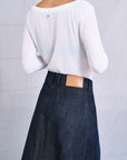 Asymmetrical Maxi Skirt 牛仔長裙-Demin