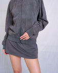 Ribbed Jacket 拼接羅紋外套 - GREY