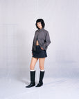 Ribbed Jacket 拼接羅紋外套 - GREY