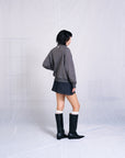 Ribbed Jacket 拼接羅紋外套 - GREY