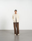 Zip Knit Cardigan 拉克蘭針織雙拉鍊外套 - BEIGE