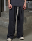 Neutrals Two Tuck Pants-Gray