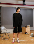 Neutrals Wide Long Tee - Black