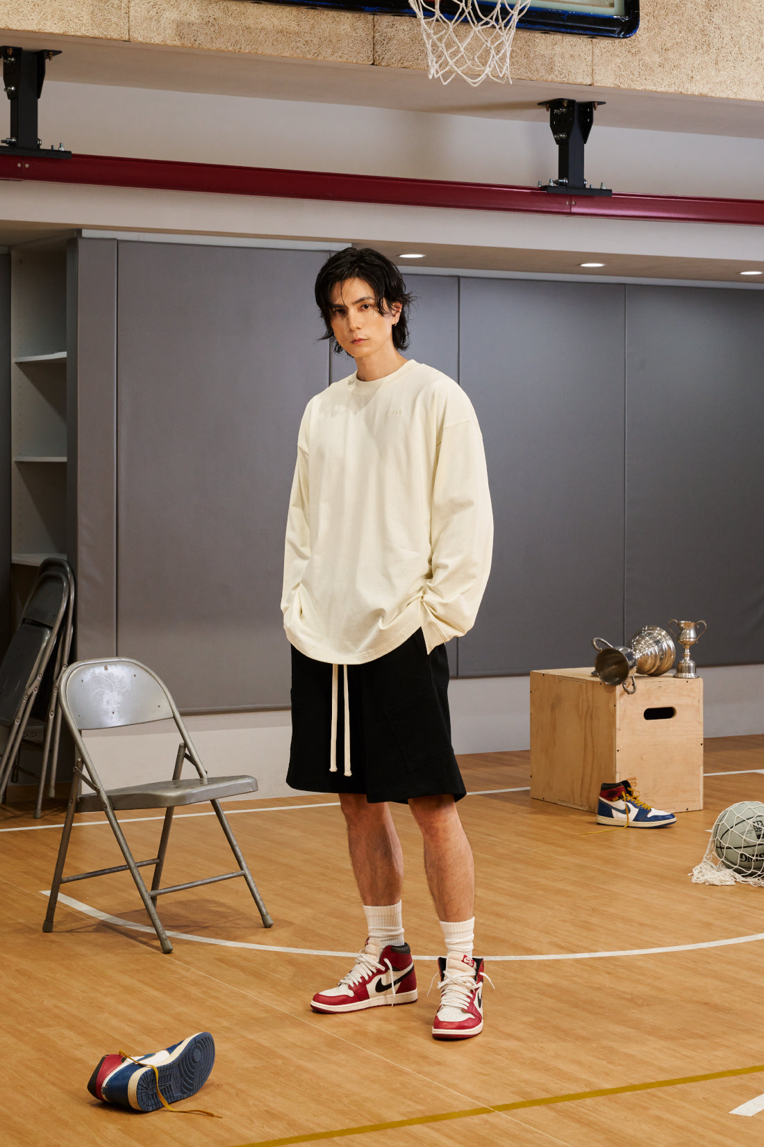 Neutrals Wide Long Tee - Beige