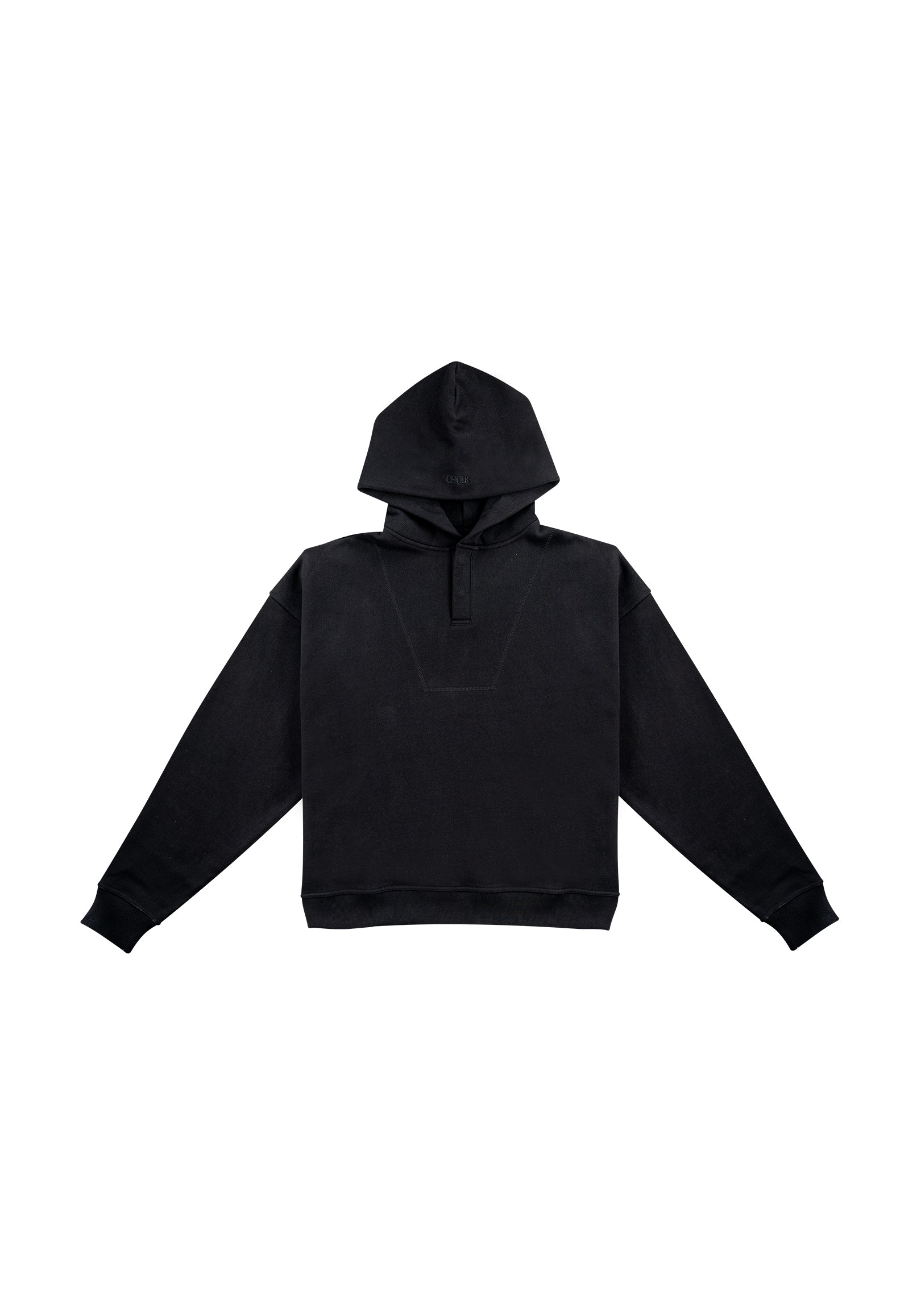 Neutrals Panel Hoodie - Black