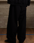 Retro Nylon Pants-Black