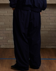 Retro Nylon Pants-Blue