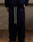 Retro Nylon Pants-Blue
