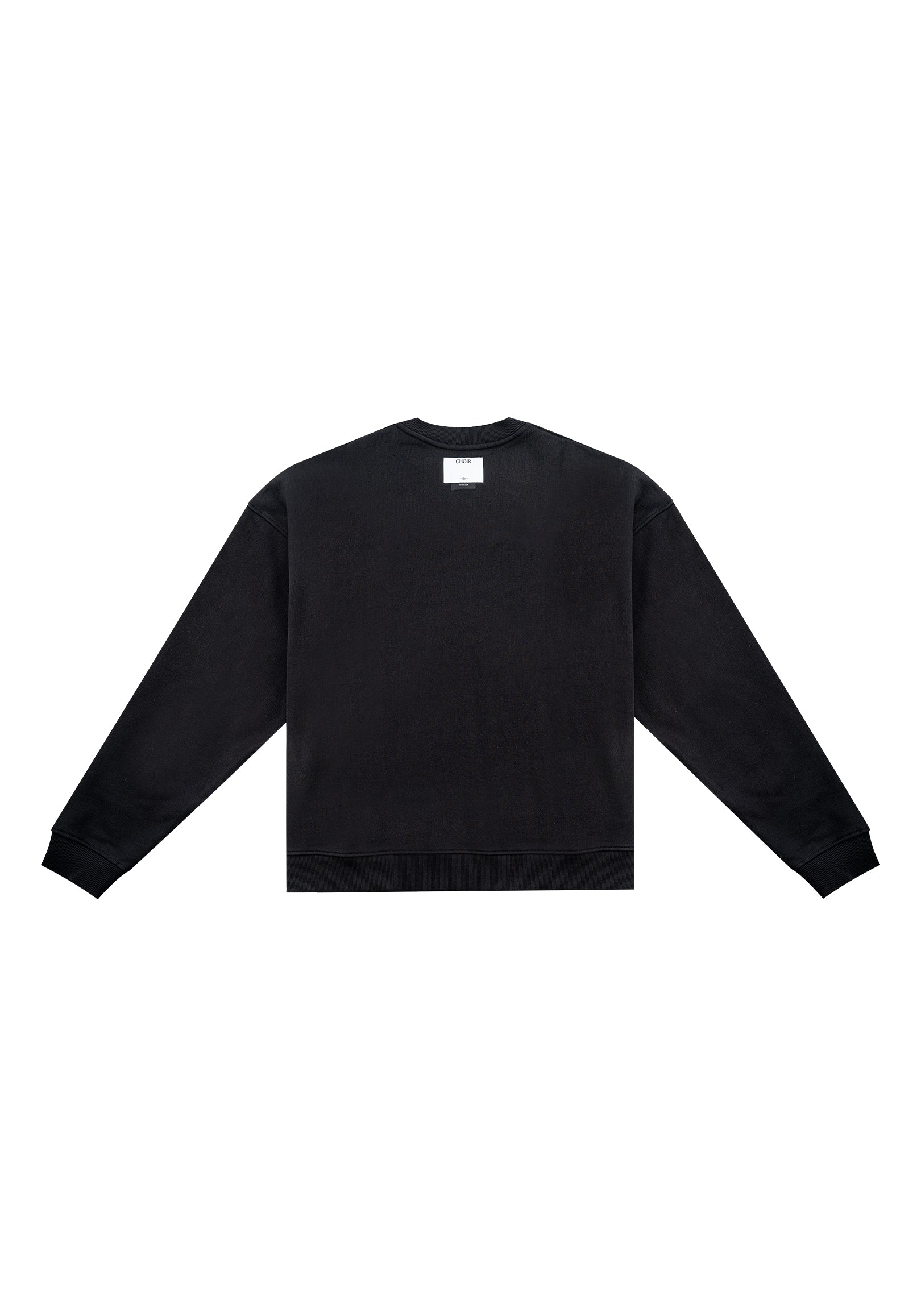 Neutrals Square  Collar Crew Neck - Black