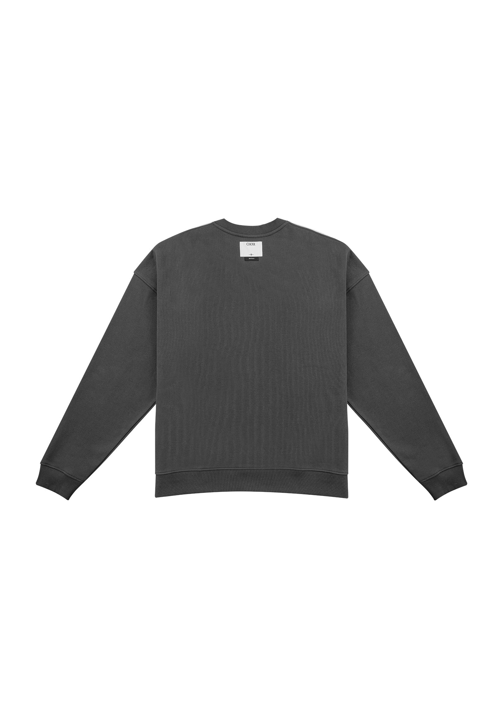 Neutrals Square  Collar Crew Neck - Gray