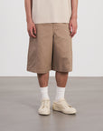 Logo Embroidary Shorts LOGO刺繡七分短褲 - BROWN