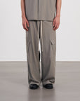Panel Wide Pants 口袋造型直筒褲 - GREY
