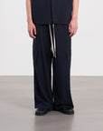 Panel Wide Pants 口袋造型直筒褲 - NAVY
