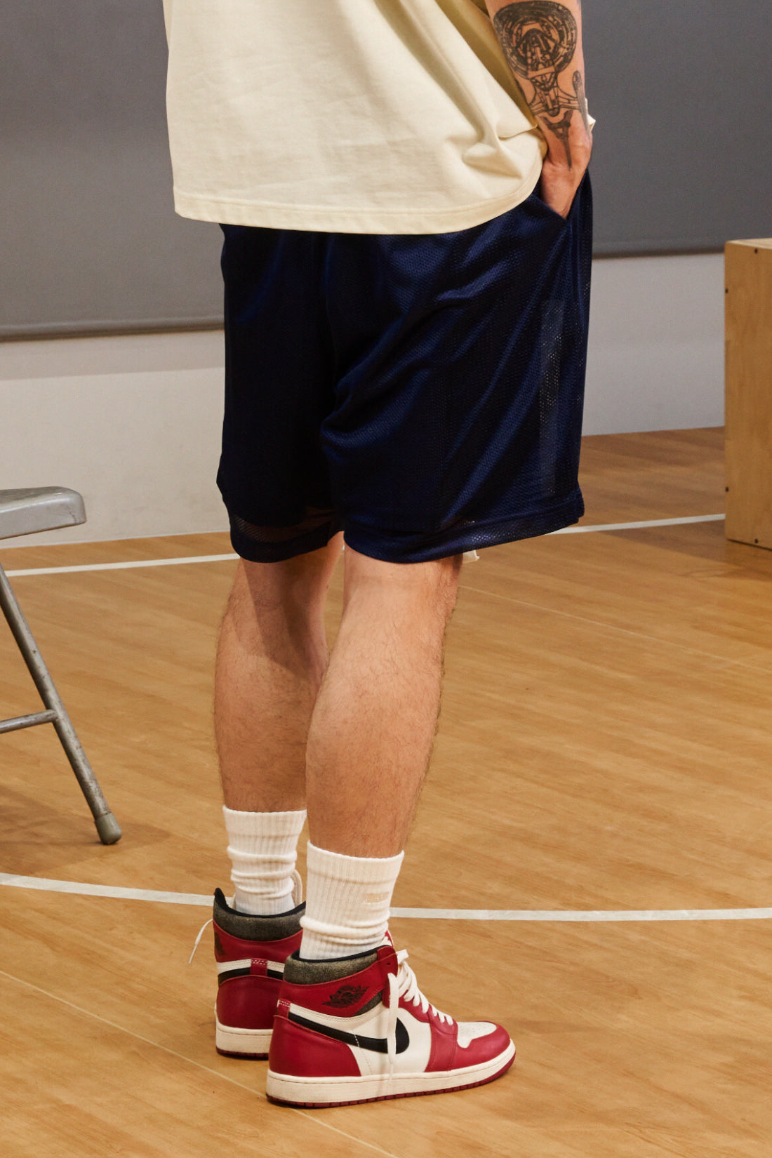 NEUTRALS Sweat Mesh Shorts - Navy