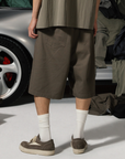 Twist shorts-Mocha