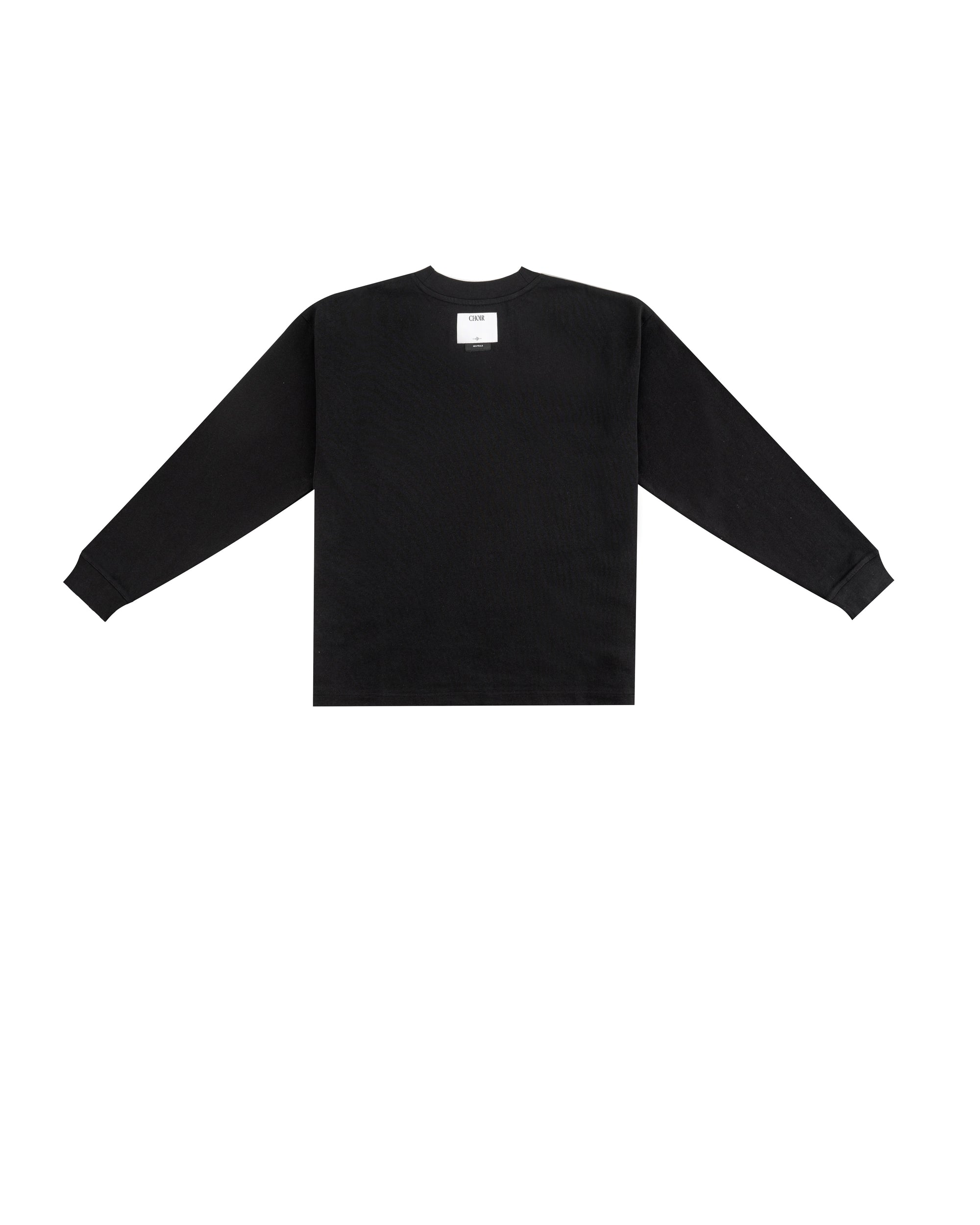 Neutrals Wide Long Tee - Black