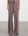 Fluid Pleated Trousers 中腰打褶長褲 - Mocha Gray