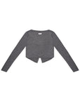 V-Neck Cardigan 假兩件開襟衫 - GREY