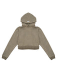 Cropped Hoodie 短版剪裁帽T - BROWN