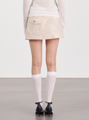 Asymmetric Pocket Mini Skirt 不對稱口袋短裙 - Beige