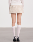 Asymmetric Pocket Mini Skirt 不對稱口袋短裙 - Beige