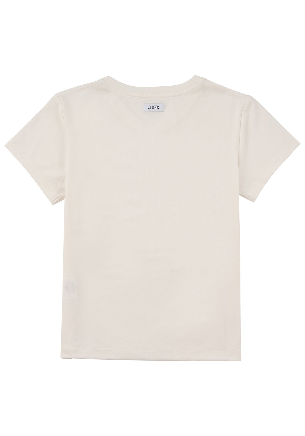 Logo T-Shirt  01 V領品牌T恤-Beige