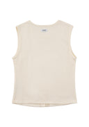 Rib Henley Tank 羅紋亨利背心-Beige