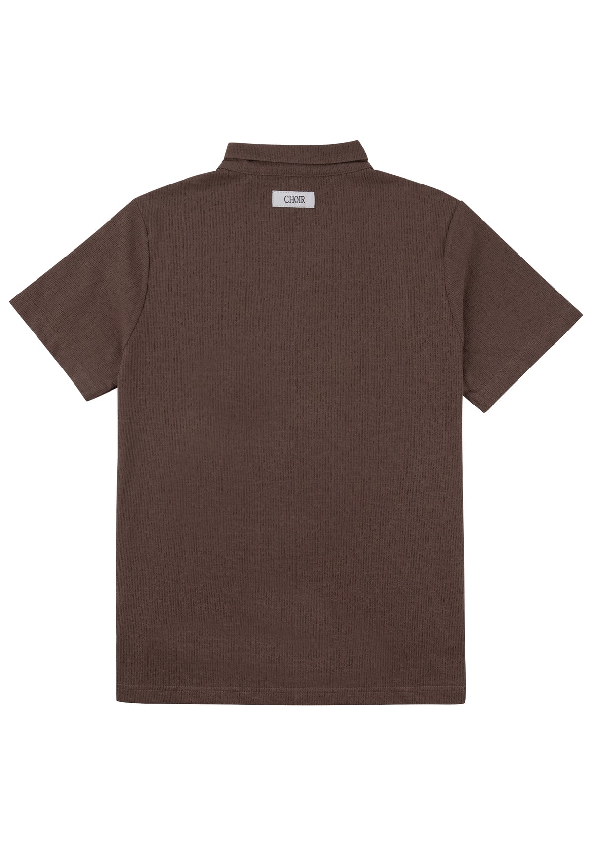 Scarf Collar Knit Top 領巾領針織上衣-Brown