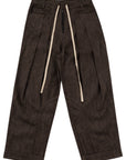 Voluminous Drawstring Trousers 立體量感綁帶長褲-Black