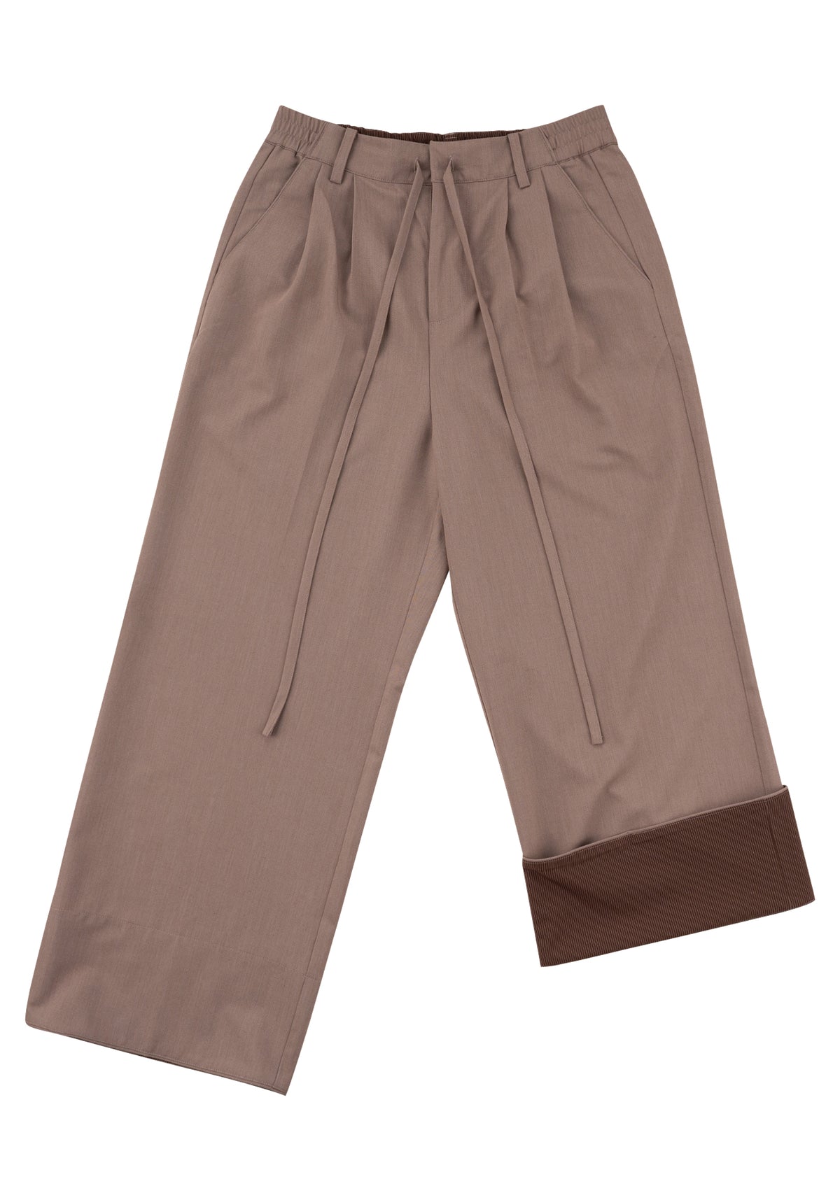 Relaxed Tailored Trousers 寬鬆西裝長褲-Brown