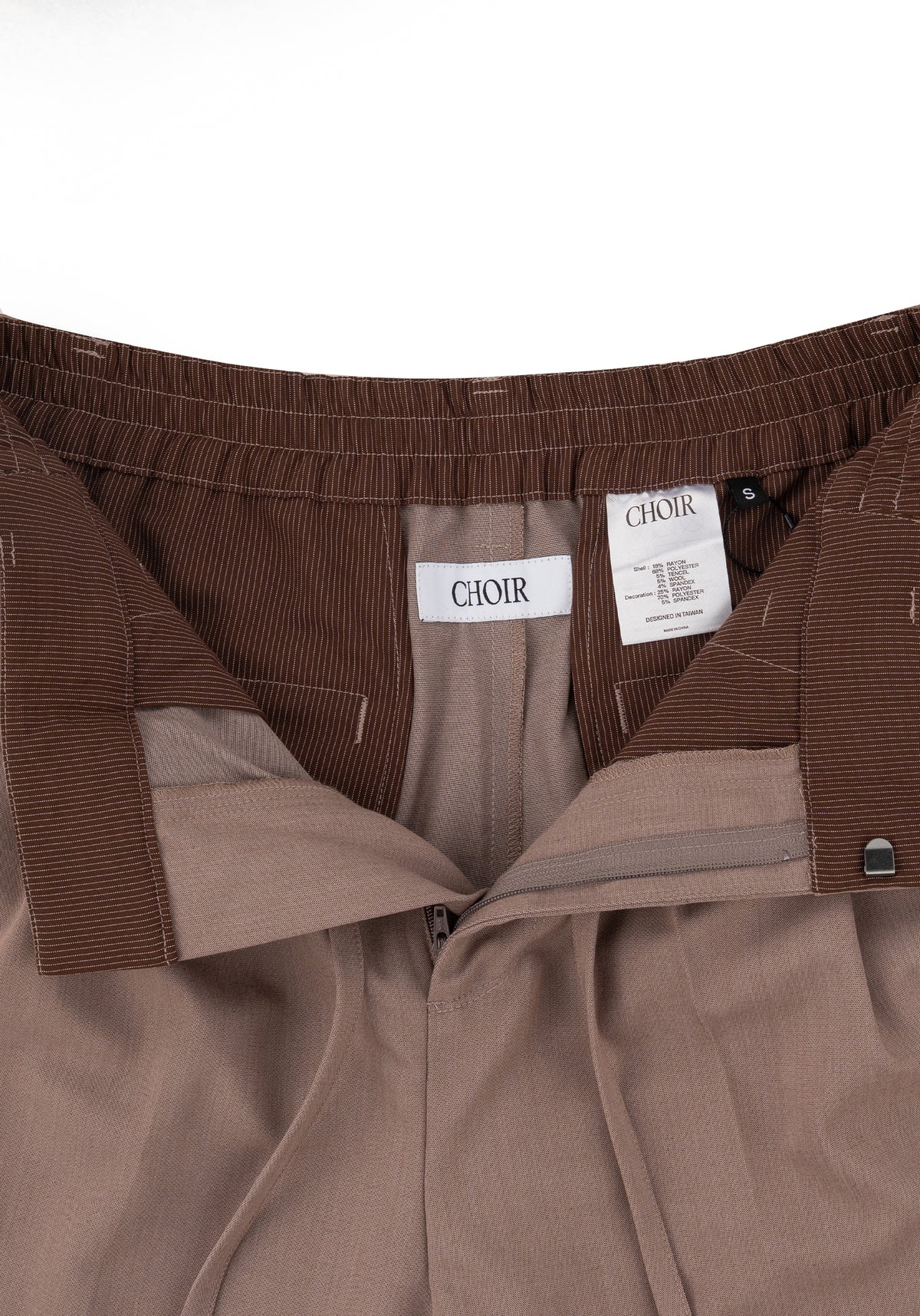 Relaxed Tailored Trousers 寬鬆西裝長褲-Brown