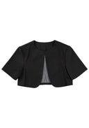 Cropped Short-Sleeve Blazer 短袖短版西裝外套-Gray