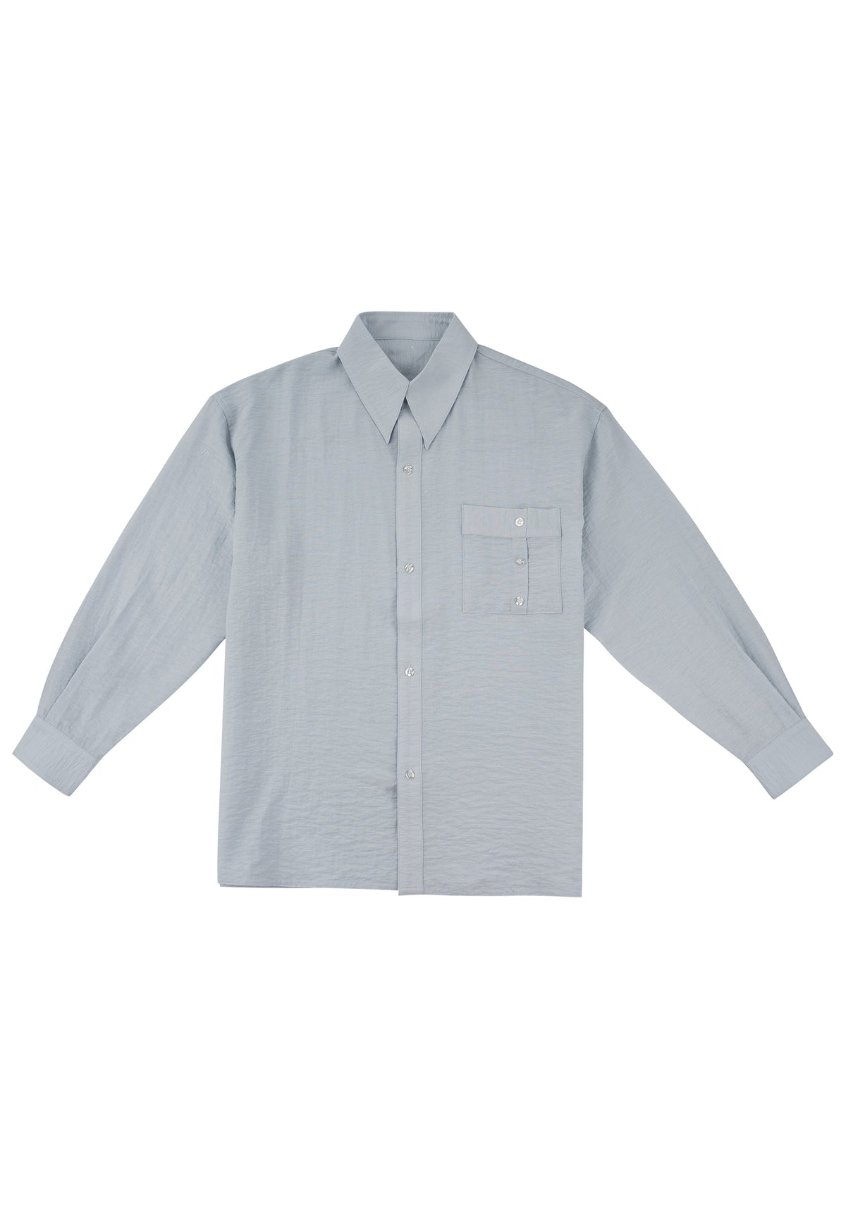 Structured Pocket Shirt 結構口袋襯衫-Blue
