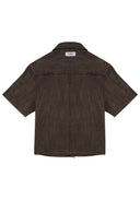Structured V-Neck Shirt 結構式 V 領襯衫-Black