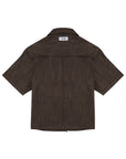 Structured V-Neck Shirt 結構式 V 領襯衫-Black