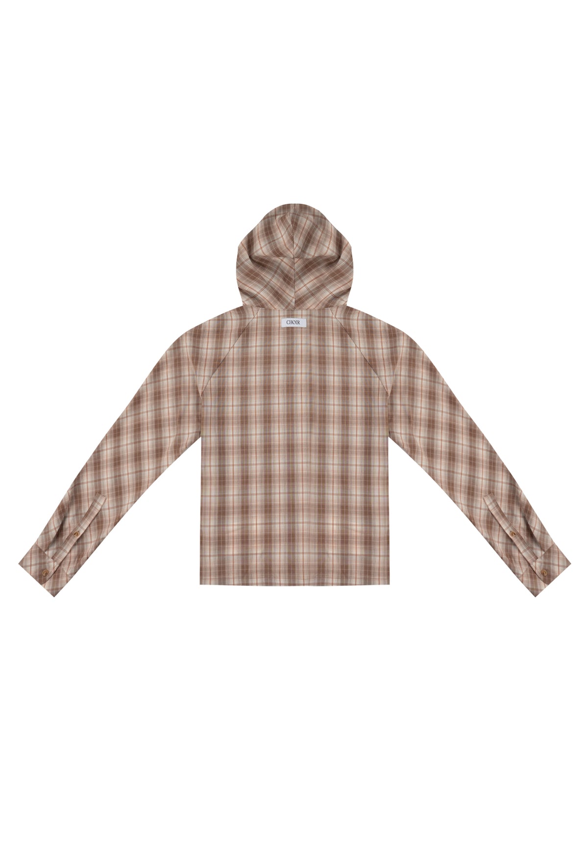 Raglan Hooded Shirt 拉克蘭連帽襯衫-Khaki
