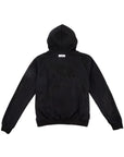 Textured Lace Hoodie 蕾絲拼接連帽外套-Black