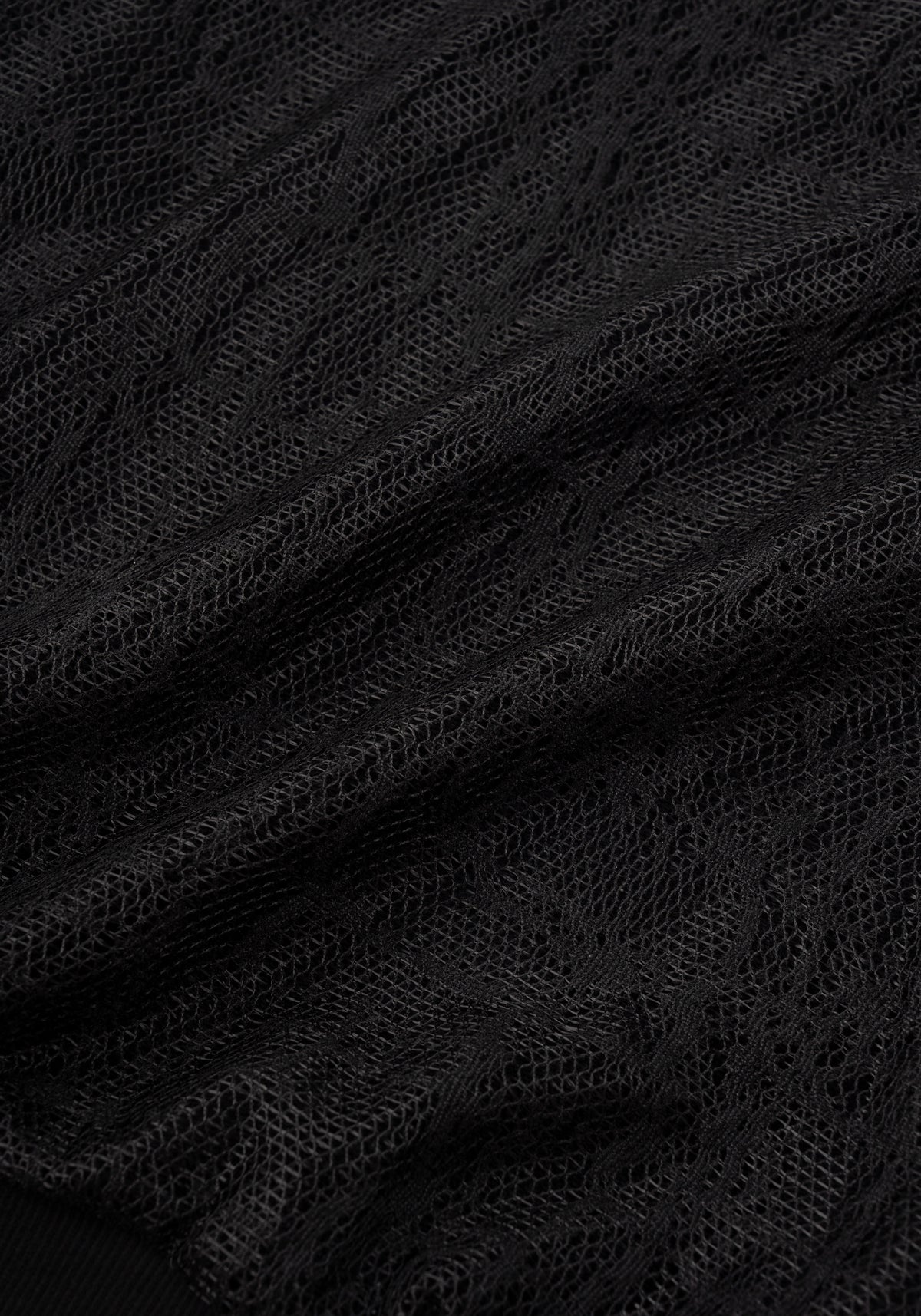 Textured Lace Hoodie 蕾絲拼接連帽外套-Black