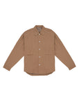 Shirt Jacket 條紋襯衫夾克 - Khaki