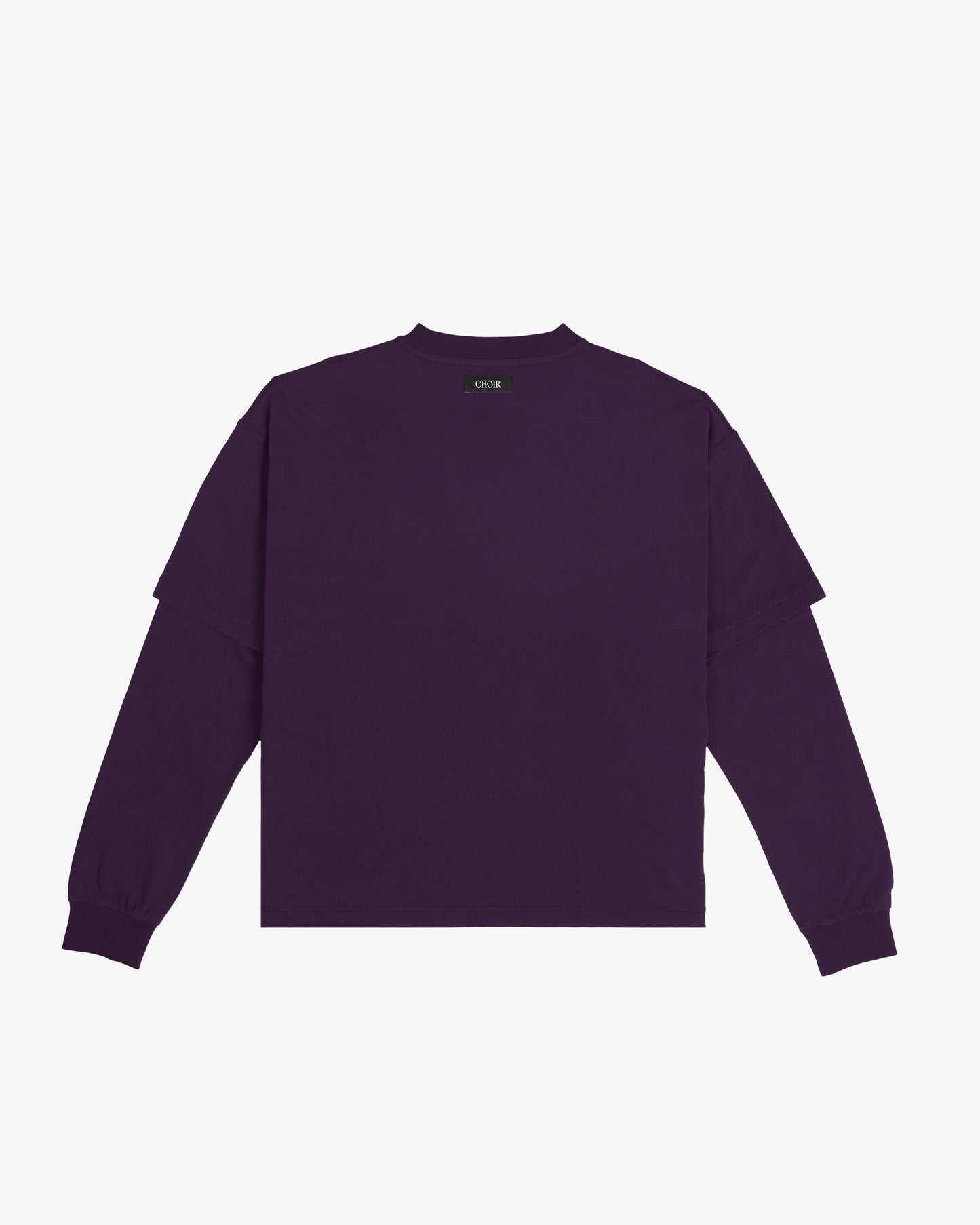 Layered Tee-Dark Purple