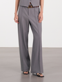 Fluid Pleated Trousers 中腰打褶長褲 - Gray