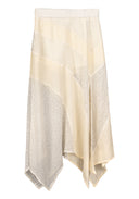 Wrap Midi Drape Skirt 垂墜中長裙-Beige