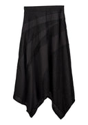 Wrap Midi Drape Skirt 垂墜中長裙-Black