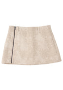 Asymmetric Pocket Mini Skirt 不對稱口袋短裙 - Beige