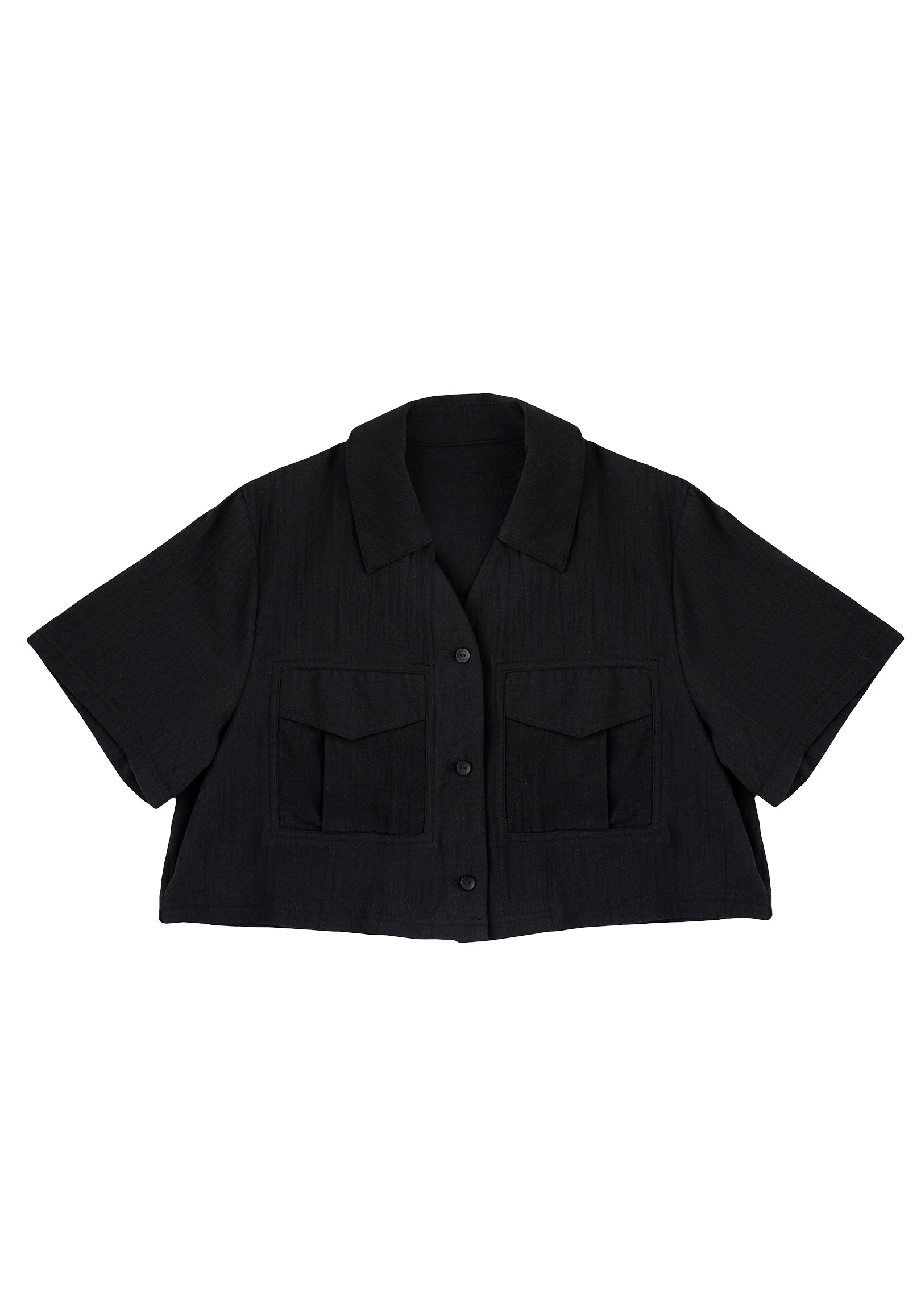 Resort Sheer Pocket Shirt 輕透口袋襯衫 - Black