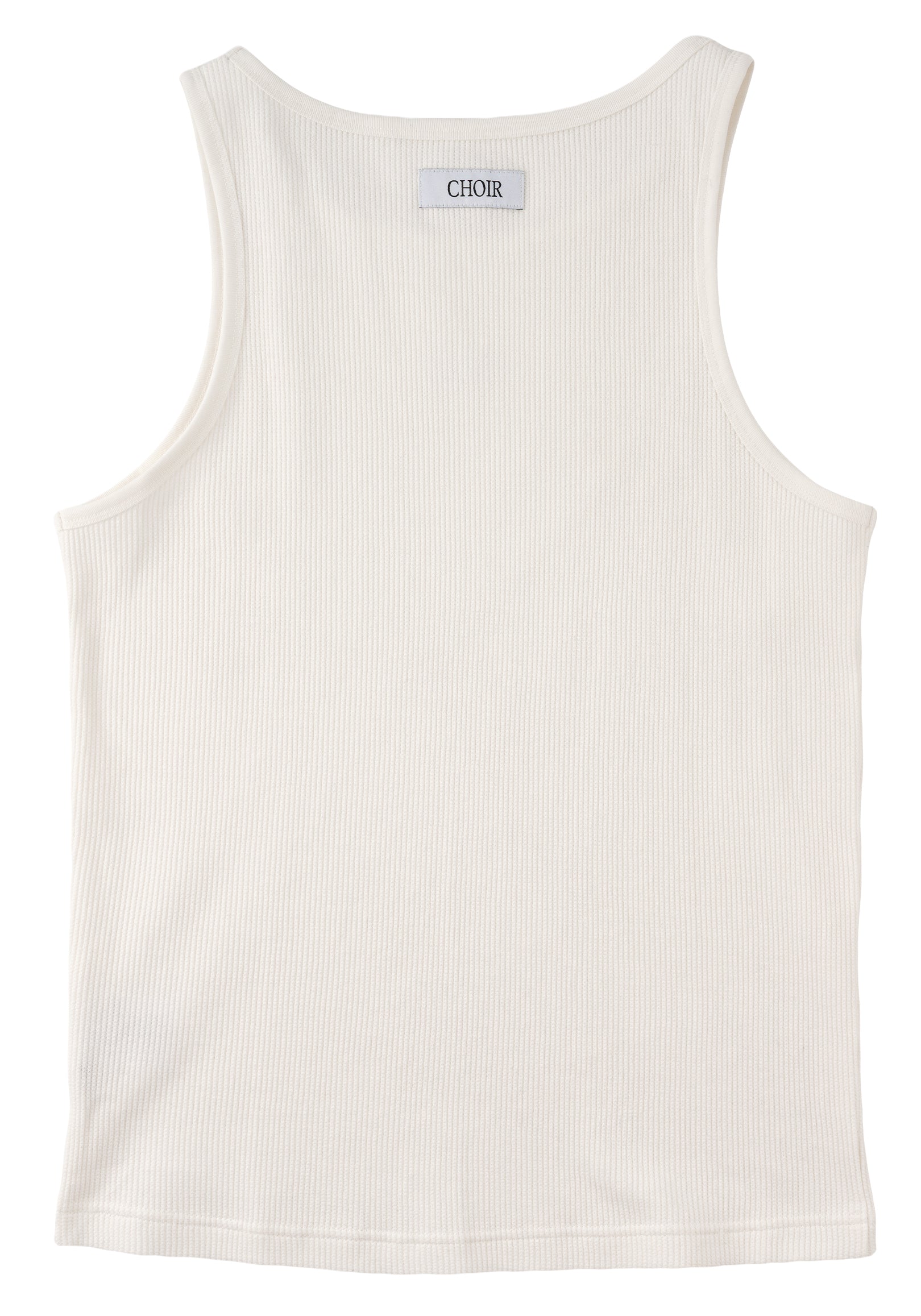 Cutaway Shoulder Tank 削肩背心 - White