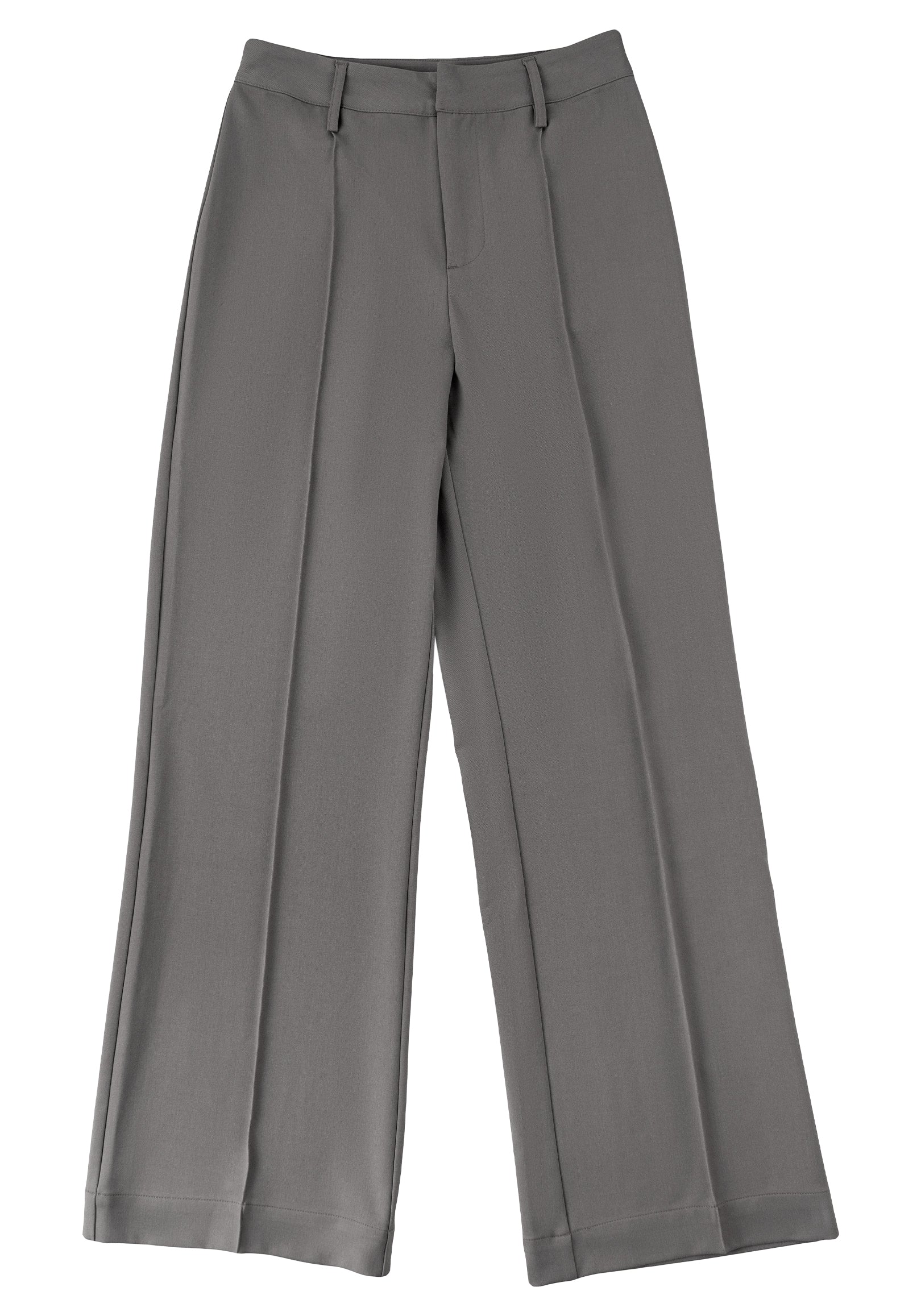 Fluid Pleated Trousers 中腰打褶長褲 - Gray