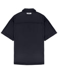 Jacquard Zip Shirt 緹花針織POLO 衫 - Navy